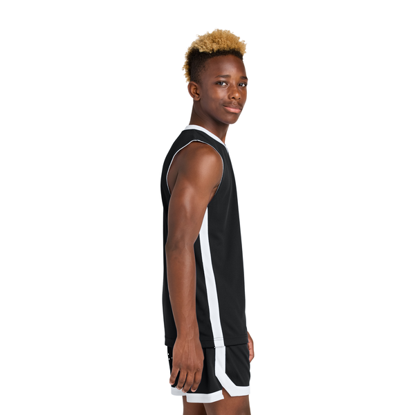 Sport-Tek® Rival Poly Closed-Hole Mesh Basketball Reversible Youth Jersey