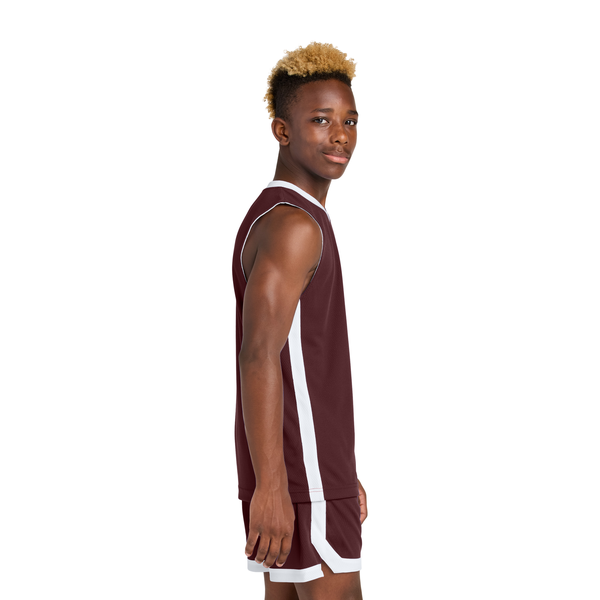 Sport-Tek® Rival Poly Closed-Hole Mesh Basketball Reversible Youth Jersey