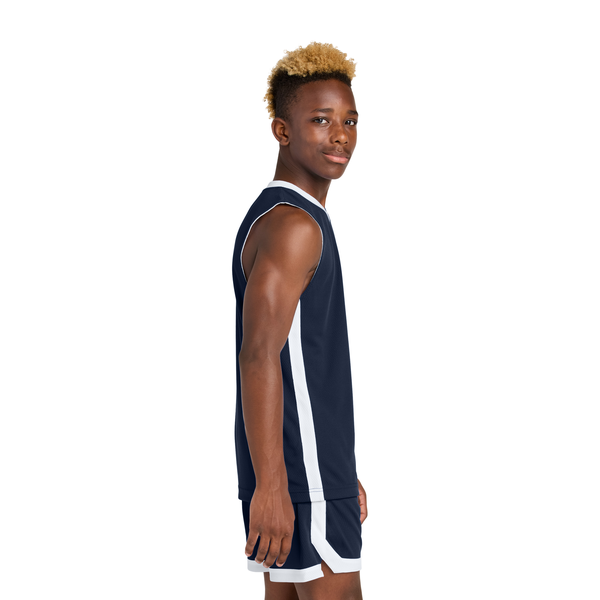 Sport-Tek® Rival Poly Closed-Hole Mesh Basketball Reversible Youth Jersey