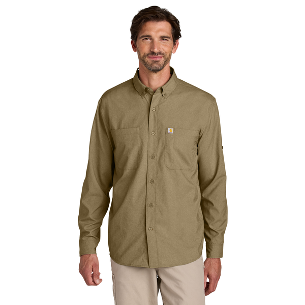 Carhartt® Force® Sun Defender™ Poly/Nylon Chambray Long Sleeve Men's Shirt