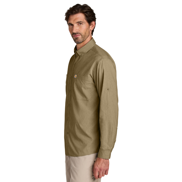 Carhartt® Force® Sun Defender™ Poly/Nylon Chambray Long Sleeve Men's Shirt