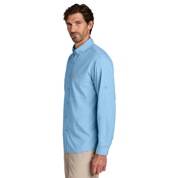 Carhartt® Force® Sun Defender™ Poly/Nylon Chambray Long Sleeve Men's Shirt