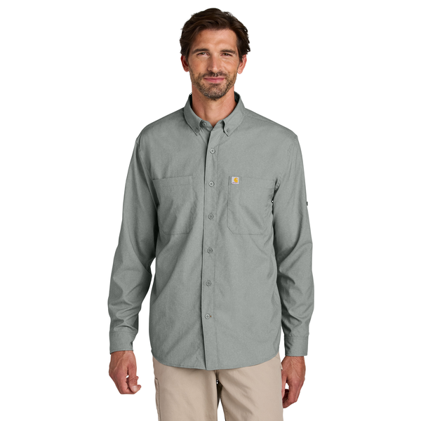 Carhartt® Force® Sun Defender™ Poly/Nylon Chambray Long Sleeve Men's Shirt