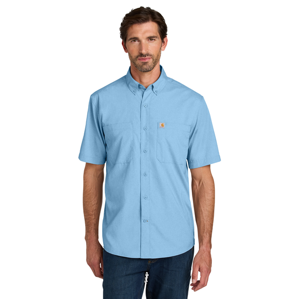 Carhartt® Force® Sun Defender™ Poly/Nylon Chambray Short Sleeve Men's Shirt