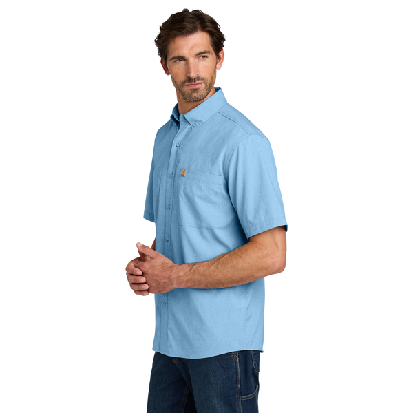 Carhartt® Force® Sun Defender™ Poly/Nylon Chambray Short Sleeve Men's Shirt