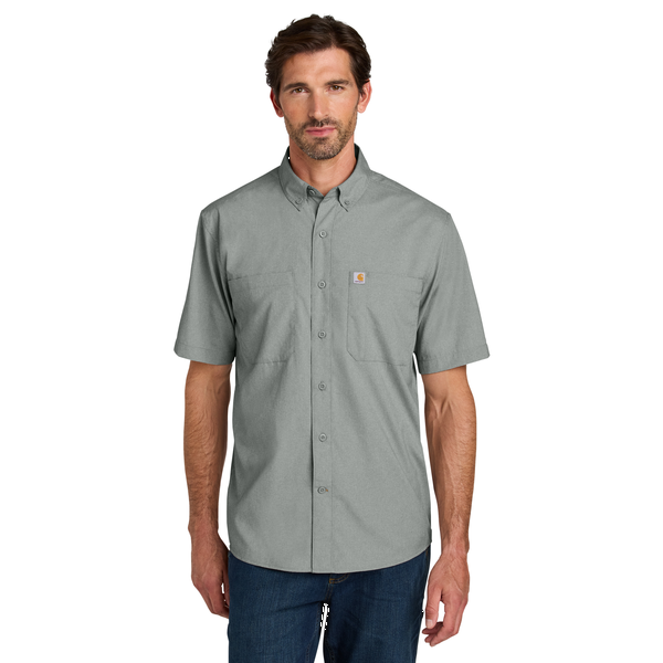 Carhartt® Force® Sun Defender™ Poly/Nylon Chambray Short Sleeve Men's Shirt