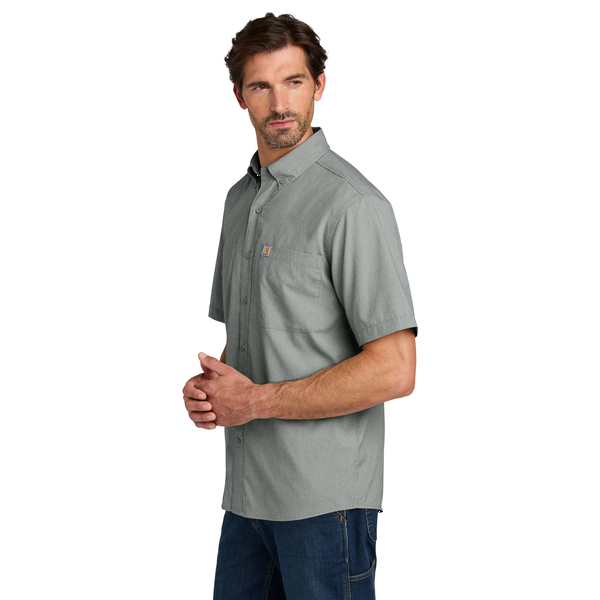 Carhartt® Force® Sun Defender™ Poly/Nylon Chambray Short Sleeve Men's Shirt