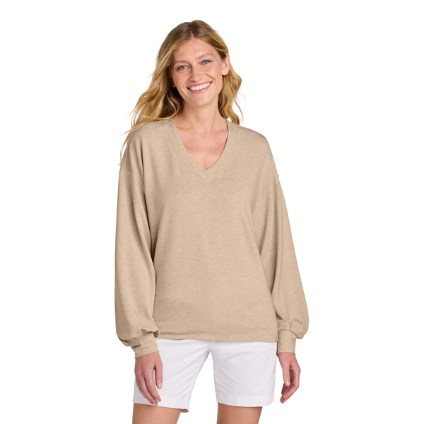 TravisMathew® Long Weekend Tri-Blend Ladies' V-Neck