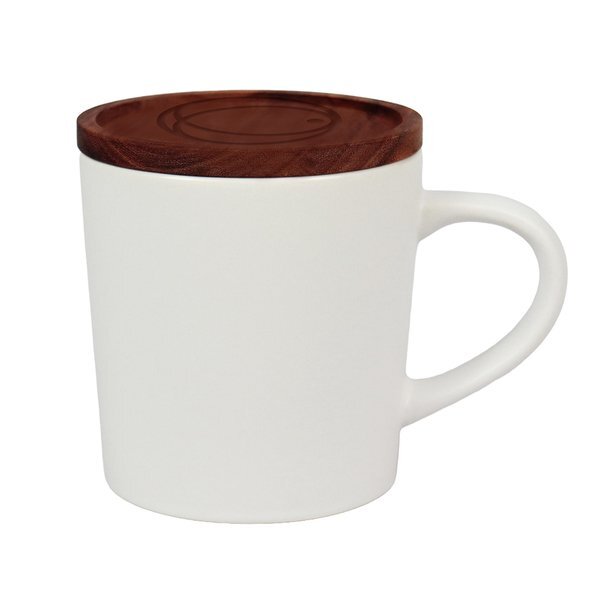 Little Rock Ceramic with Wood Lid, 16 oz.