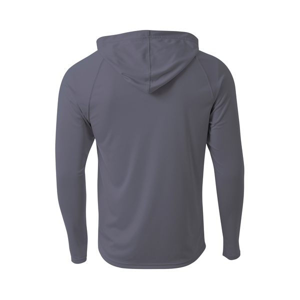 A4® Cooling Performance Poly Long Sleeve Hooded Unisex Tee