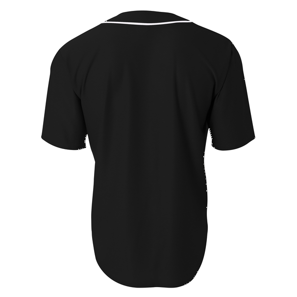 A4® Short Sleeve Poly/Spandex Full-Button Unisex Baseball Top