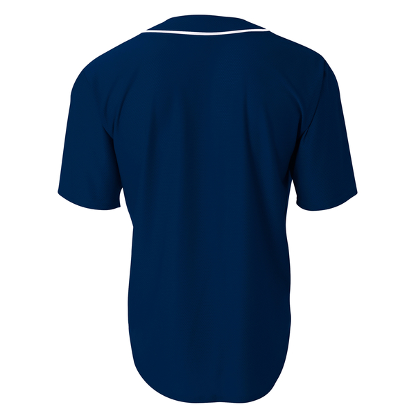A4® Short Sleeve Poly/Spandex Full-Button Unisex Baseball Top