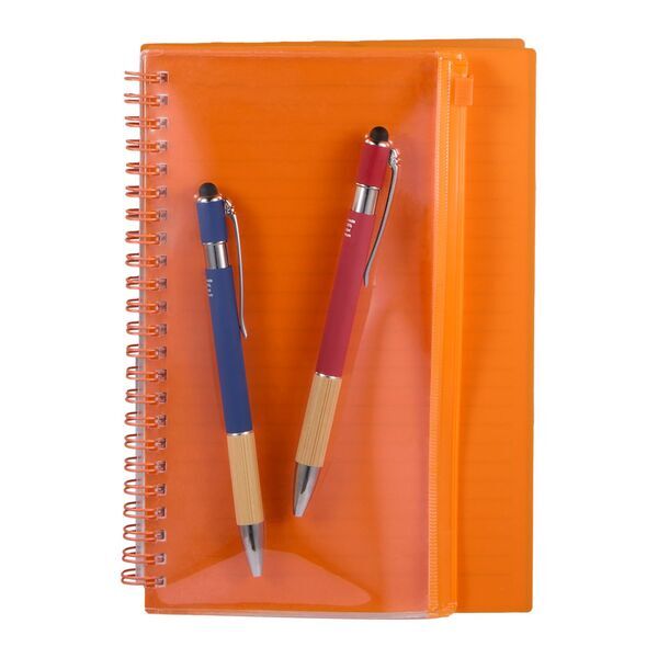 Spiral Notebook w/ Clear Pocket, 5-1/2" x 8-1/2"