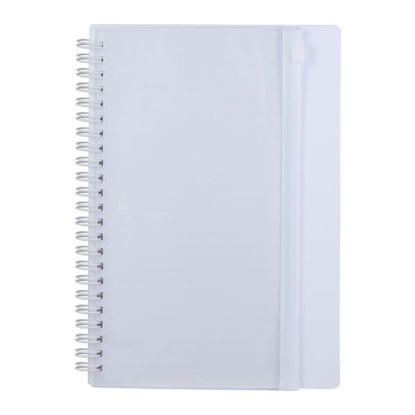 Spiral Notebook w/ Clear Pocket, 5-1/2" x 8-1/2"
