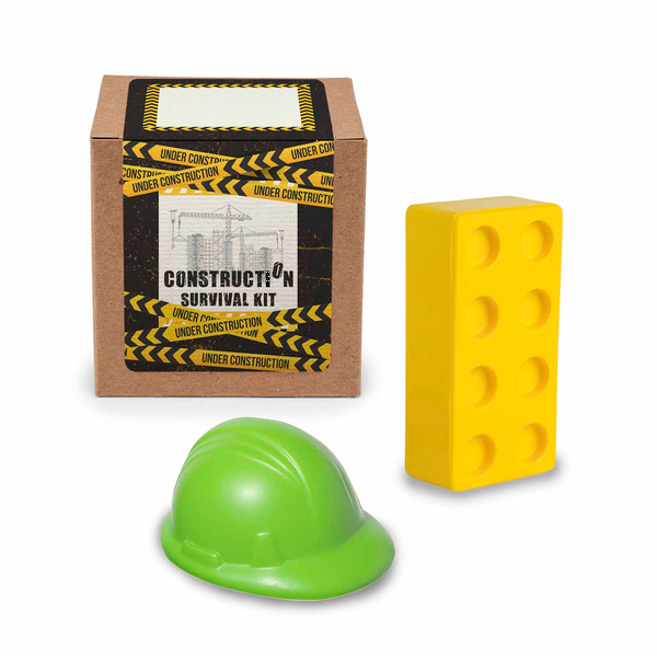 Construction Theme Stress Reliever Survival Kit