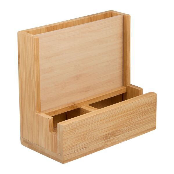 Bamboo FSC® Photo Frame Desk Organizer