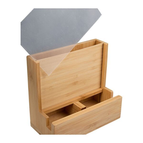 Bamboo FSC® Photo Frame Desk Organizer