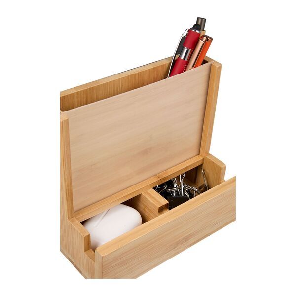 Bamboo FSC® Photo Frame Desk Organizer
