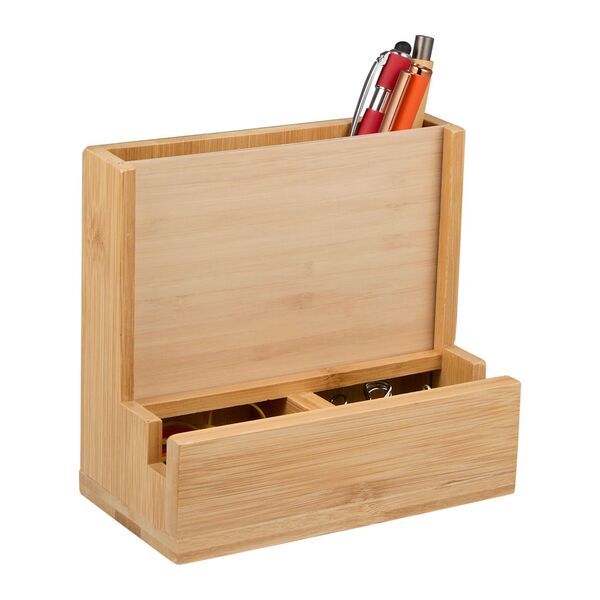 Bamboo FSC® Photo Frame Desk Organizer