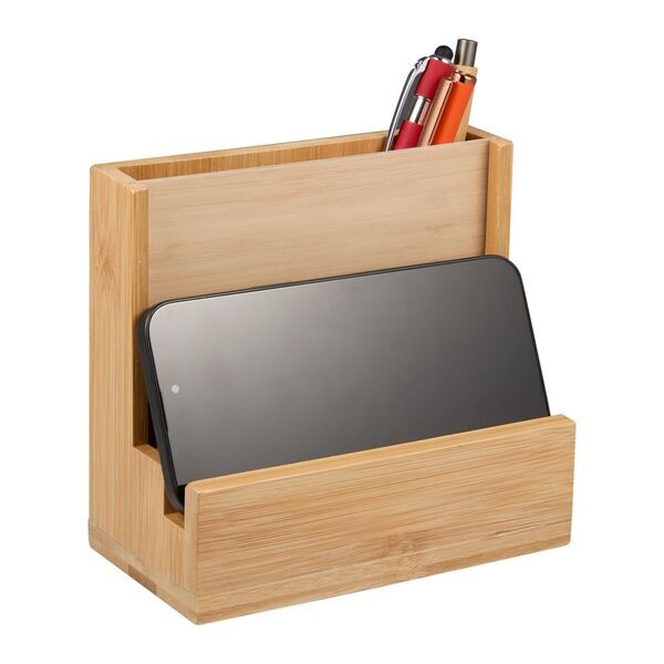 Bamboo FSC® Photo Frame Desk Organizer