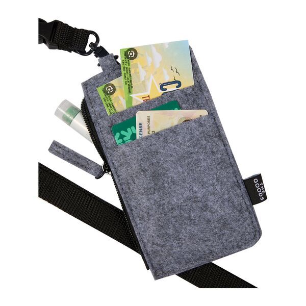THE GOODS™ Recycled Felt Lanyard Wallet