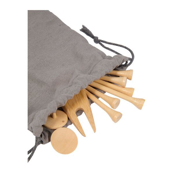 Bamboo Golf Tee Set w/ Recycled Pouch