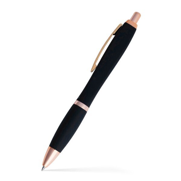 Squared Basset Sift Satin Touch Gel Pen w/ Rose Gold Accents