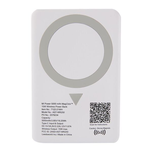 MI Power MagClick™ 15W Wireless Power Bank, 5000mAh