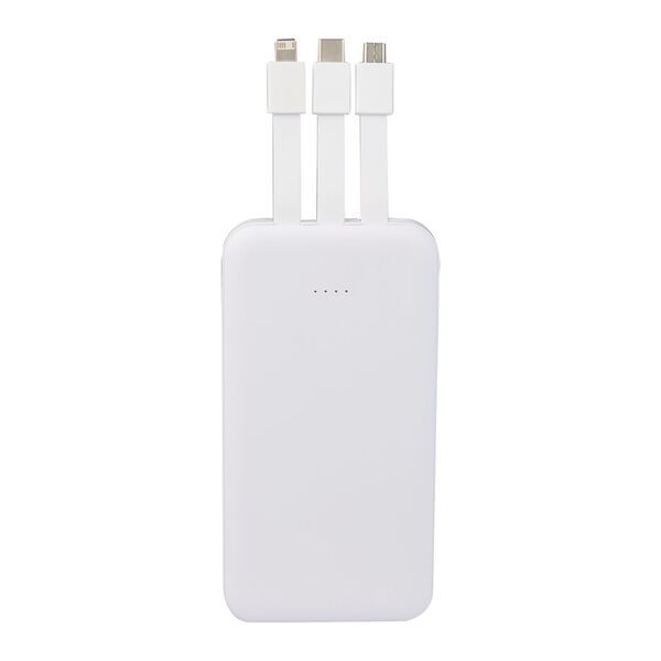 UL Listed Power Bank w/ Multi-Cables, 5000mAh