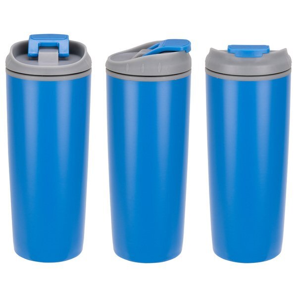 Olympia Stainless Steel & Polypropylene Tumbler w/ Flip Top Lid, 17oz.