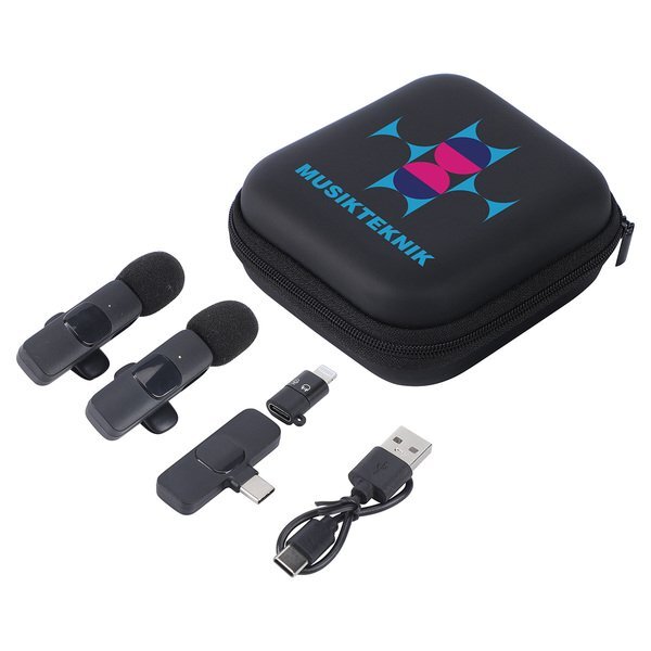 Center Stage Portable Wireless Lavalier Microphone - Set of 2