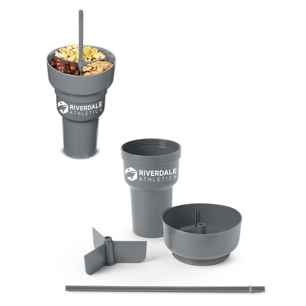 Team 365 1L Recycled PP Stadium Tumbler With Snack Bowl