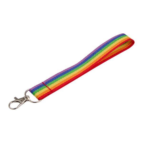 Rainbow Recycled Wrist Lanyard