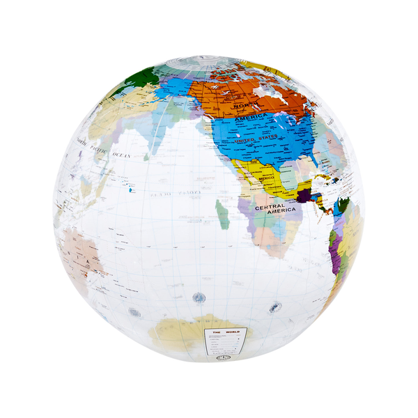 World Globe Beach Ball, 16"