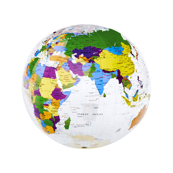 World Globe Beach Ball, 16"