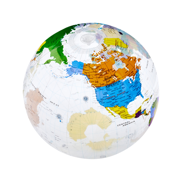 World Globe Beach Ball, 16"