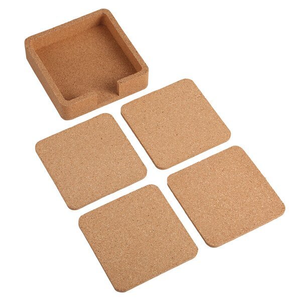 Square Cork Coaster 4-Piece Set