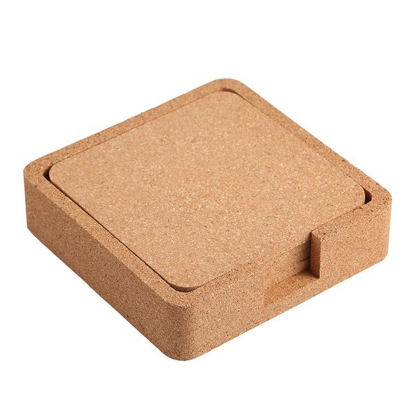 Square Cork Coaster 4-Piece Set