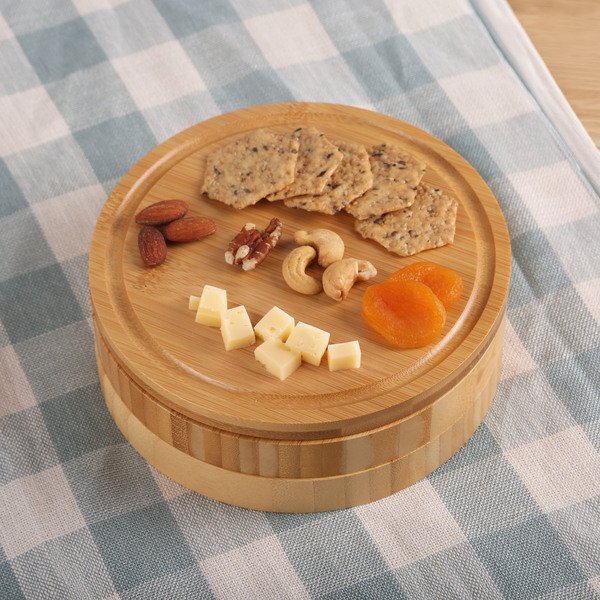 Swivel Top Bamboo Cheese Board Set