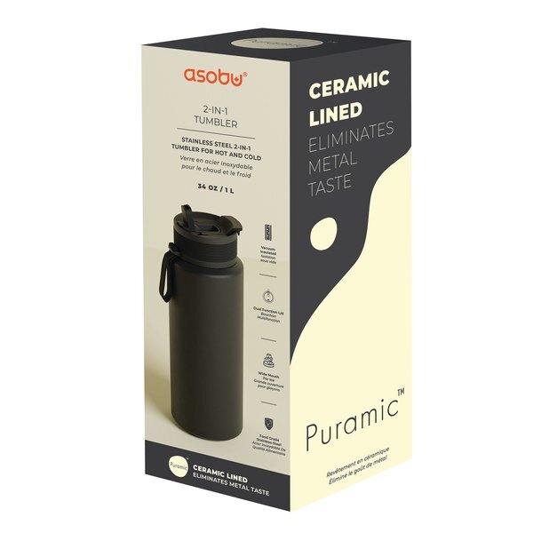 Asobu® Boulder Double Wall Stainless Steel Bottle, 34  oz.