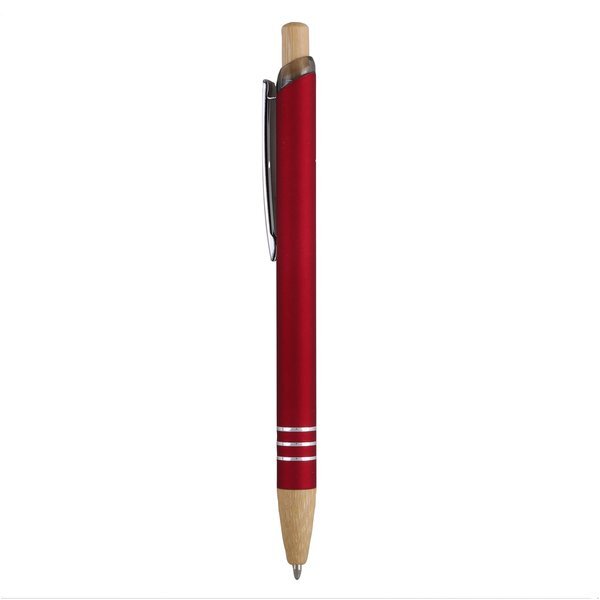 Venosa Velvet-Touch Aluminum Pen w/ Bamboo Accents