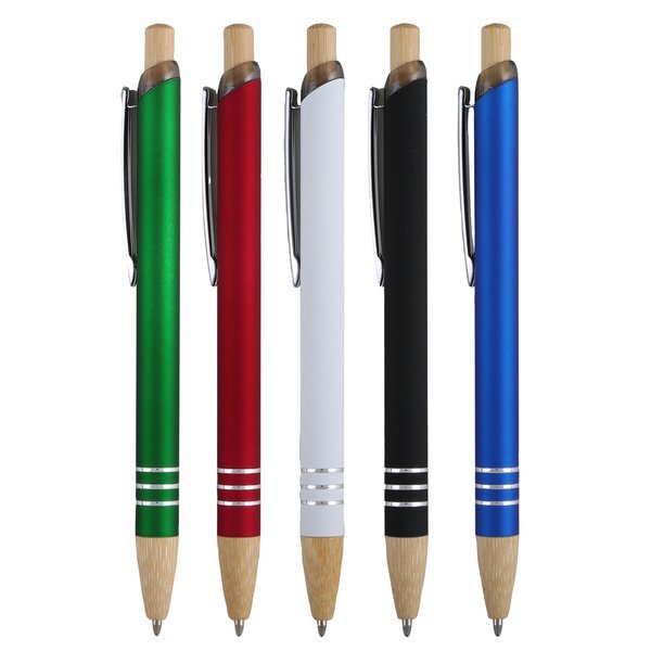Venosa Velvet-Touch Aluminum Pen w/ Bamboo Accents