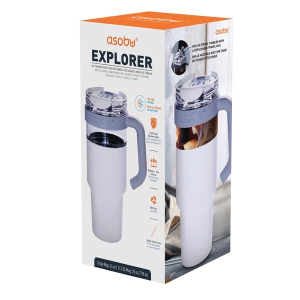 Asobu® Explorer Double Wall Coffee Mug/Tumbler, 34 oz.