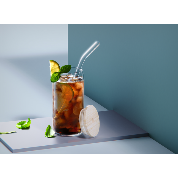 Asobu® Glass Straw Water Bottle, 16 oz.