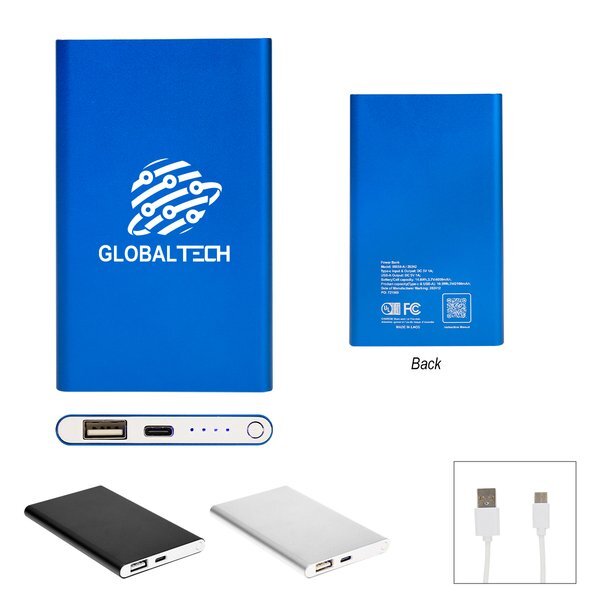 UL Listed Slim Power Bank 2.0, 4000mAh