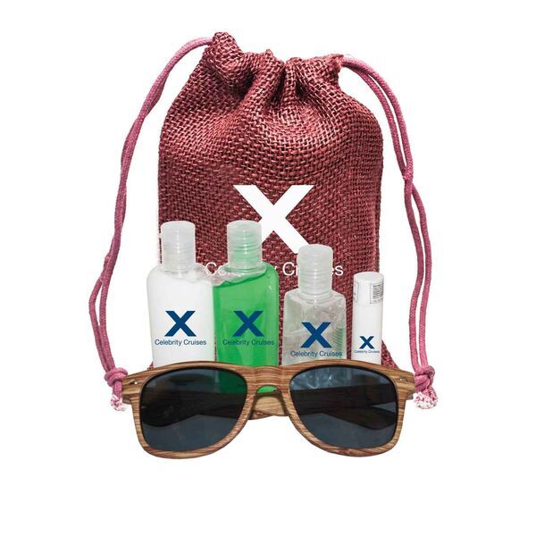 Jute Sun Kit with Faux Wood Frame Sunglasses