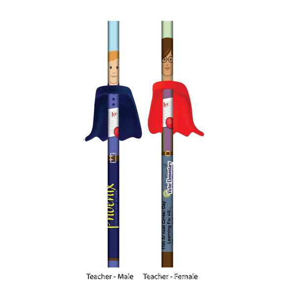 Teacher Hometown Heroes Pencil with Eraser Cape
