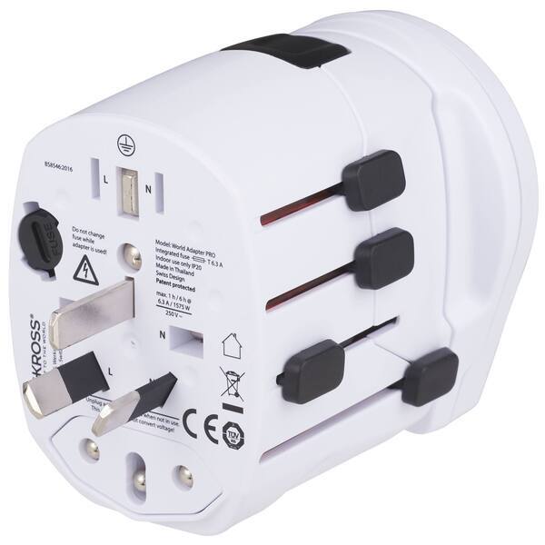 SKROSS® PRO+ Dual USB  World Travel Adapter; 2100mAh