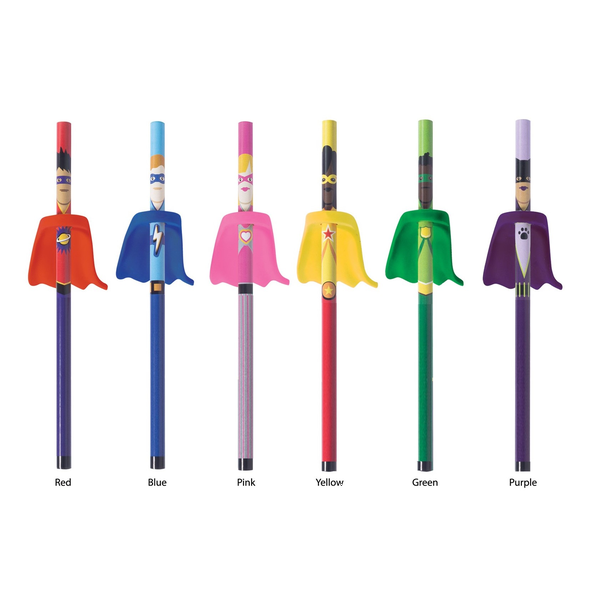Pencil Heroes Superhero Pencil with Eraser Cape