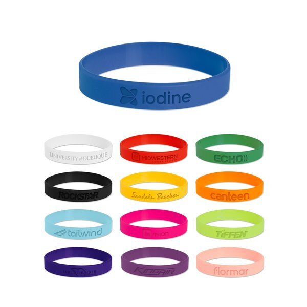 USA Made Debossed Silicone Wristband Bracelet